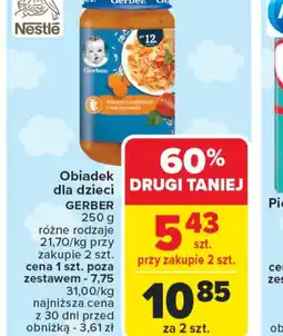 Carrefour Obiadek dla dzieci Gerber oferta