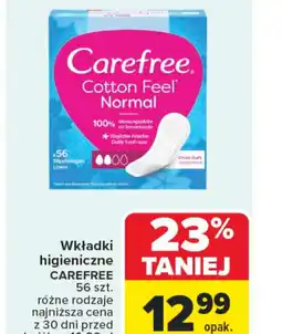 Carrefour Wkładki higieniczne Carefree oferta