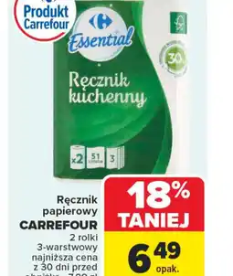 Carrefour Ręcznik papierowy Carrefour Essential oferta