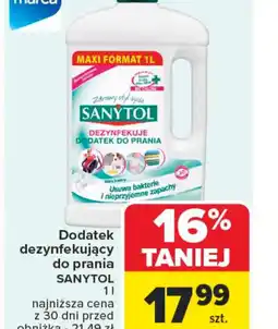 Carrefour Dodatek dezynfekujący do prania Sanytol oferta