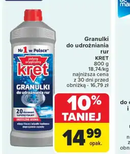 Carrefour Granulki do udrożniania rur Kret oferta