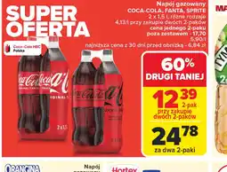 Carrefour Napój gazowany Coca-Cola, Fanta, Sprite oferta