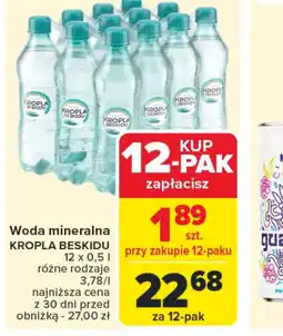 Carrefour Woda mineralna Kropla Beskidu oferta