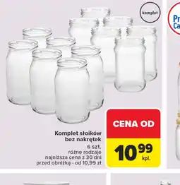 Carrefour Komplet słoików bez nakrętek oferta