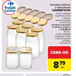 Carrefour Komplet słoików z nakrętkami Carrefour oferta