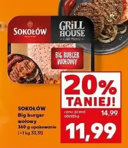 Kaufland Big burger wołowy Sokołów Grill House oferta