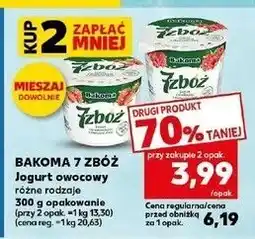 Kaufland Jogurt z malinami i ziarnami zbóż Bakoma 7 Zbóż oferta