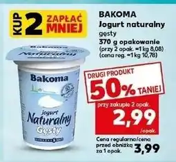 Kaufland Jogurt naturalny gęsty Bakoma Naturalny oferta