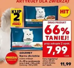 Kaufland Karma dla kota fileciki w sosie z indykiem + tuńczykiem kaczką jagnięciną Purina Gourmet Perle oferta