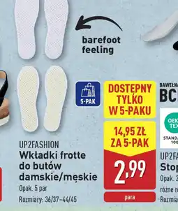 ALDI Wkładki frotte do butów damskie/męskie oferta