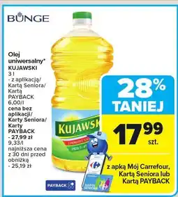 Carrefour Olej Kujawski uniwersalny 3l Bunge oferta