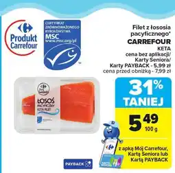 Carrefour Łosoś filet pacificzny 100g Carrefour oferta