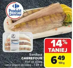 Carrefour Ryba sandacz filet ze skórą 100g Carrefour oferta