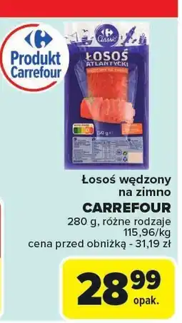 Carrefour Łosoś wędzony na zimno 280g Carrefour oferta