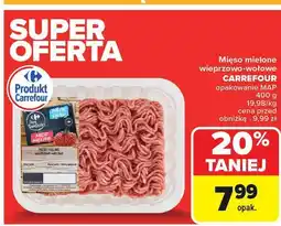 Carrefour Mięso mielone wieprzowo-wołowe 400g Carrefour oferta