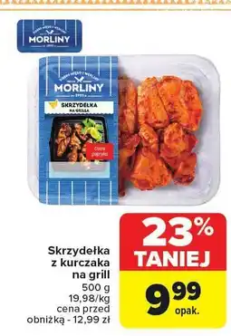 Carrefour Skrzydełka z kurczaka na grill ostra papryka 500g Morliny oferta