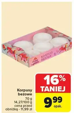Carrefour Korpusy bezowe 70g Słodka Chwila oferta