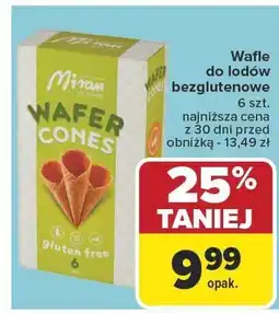 Carrefour Wafle do lodów bezglutenowe 6 szt. Miran oferta