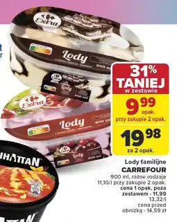 Carrefour Lody familijne czekoladowe 900ml Carrefour oferta