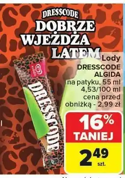 Carrefour Lody DRESSCODE ALGIDA na patyku 55ml oferta