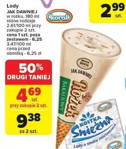 Carrefour Lody rożek bakaliowy 180 ml Koral oferta