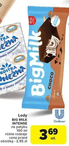 Carrefour Lody Big Milk Intense Choco 100ml Unilever oferta