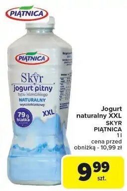 Carrefour Jogurt naturalny XXL Skyr Piątnica 1l oferta