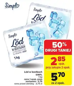 Carrefour Lód w kostkach SIMPL 1kg oferta
