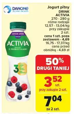 Carrefour Jogurt pitny Activia owoce leśne 270g Danone oferta