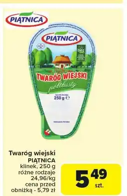 Carrefour Twaróg wiejski półtłusty 250g Piątnica oferta