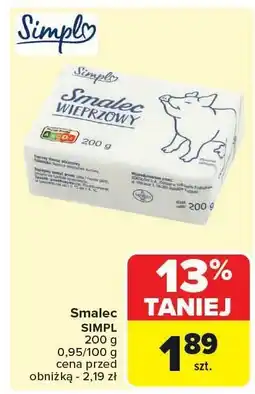 Carrefour Smalec wieprzowy 200g Simpl oferta