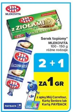Carrefour Serek topiony z ziołami 100-150g Mlekovita oferta
