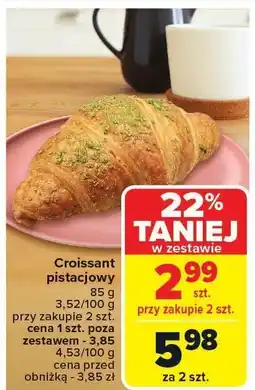 Carrefour Market Croissant pistacjowy 85g Carrefour Market oferta