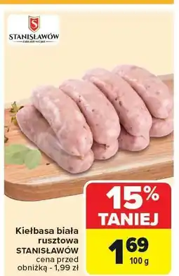 Carrefour Kiełbasa biała rusztowa STANISŁAWÓW 100g oferta