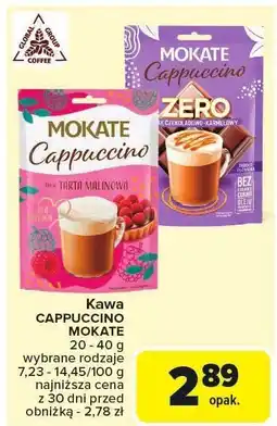 Carrefour Kawa cappuccino mokate tarta malinowa 20-40g oferta