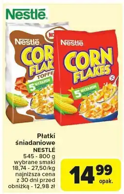 Carrefour Płatki śniadaniowe Nestle Corn Flakes Toffee 545g oferta