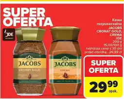 Carrefour Kawa rozpuszczalna JACOBS CRONAT GOLD 200g oferta