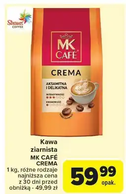 Carrefour Kawa ziarnista MK CAFÉ CREMA 1kg oferta