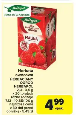 Carrefour Herbata owocowa HERBACIANY OGRÓD HERBAPOL malina 20 torebek oferta
