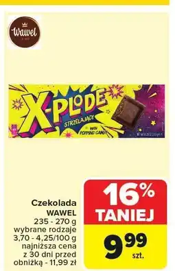 Carrefour Czekolada Wawel X-plode 235g oferta