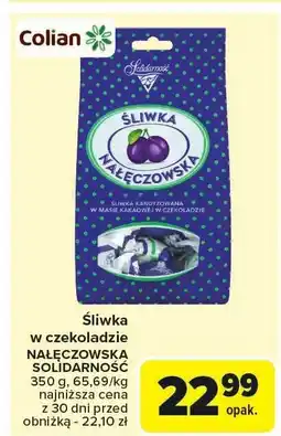 Carrefour Śliwka w czekoladzie NAŁĘCZOWSKA SOLIDARNOŚĆ 350 g Colian oferta