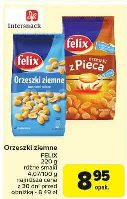 Carrefour Orzeszki ziemne smażone i solone 220g Felix oferta