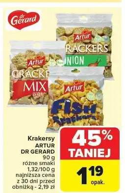 Carrefour Krakersy Artur różne smaki 90g Dr Gerard oferta