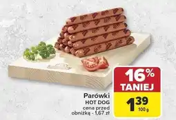 Carrefour Parówki Hot Dog 100g Carrefour oferta