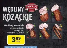 Carrefour Wędliny kozackie różne rodzaje Pekpol oferta