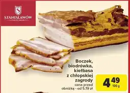 Carrefour Boczek, biodrówka, kiełbasa z chłopskiej zagrody Stanisławów oferta