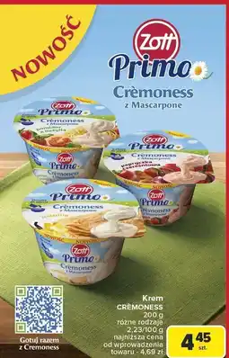 Carrefour Krem Cremoness z mascarpone Zott Primo oferta