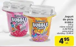 Carrefour Jogurt do picia Bubble Twist Bakoma oferta