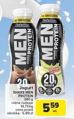 Carrefour Jogurt Shake Men Protein Bakoma oferta