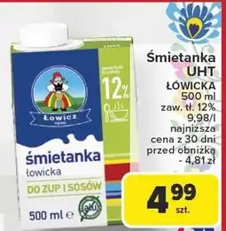 Carrefour Śmietanka UHT do zup i sosów Łowicz oferta